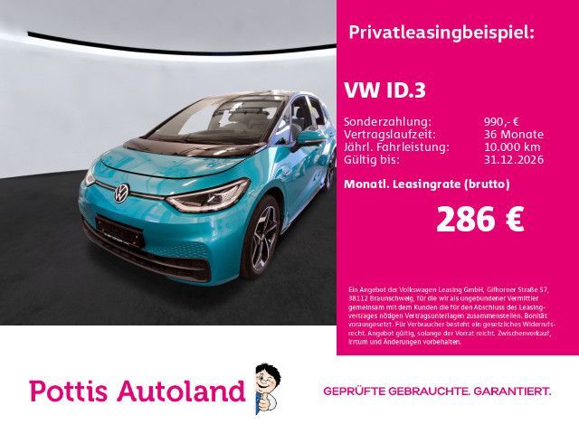 Volkswagen ID.3 PRO PERFORMANCE TECH PANO KAMERA NAVI SITZH Leasing
