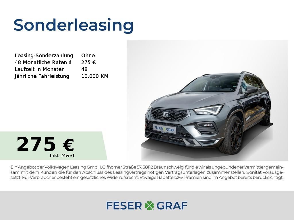 Seat Ateca FR 2.0TSI DSG 4Drive AHK/NAVI/STANDHEIZUNG Leasing
