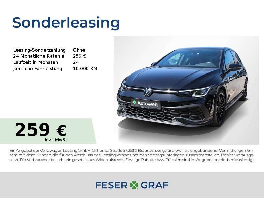 Volkswagen Golf 8 GTI Clubsport Black Akra Matrix Navi Pano Leasing