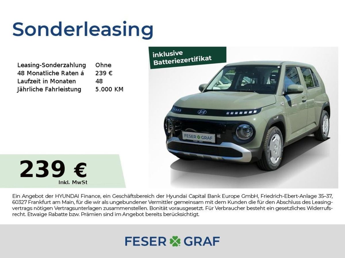 Hyundai INSTER Inster SELECT NAVI KAMERA CARPLAY KLIMA USB Leasing