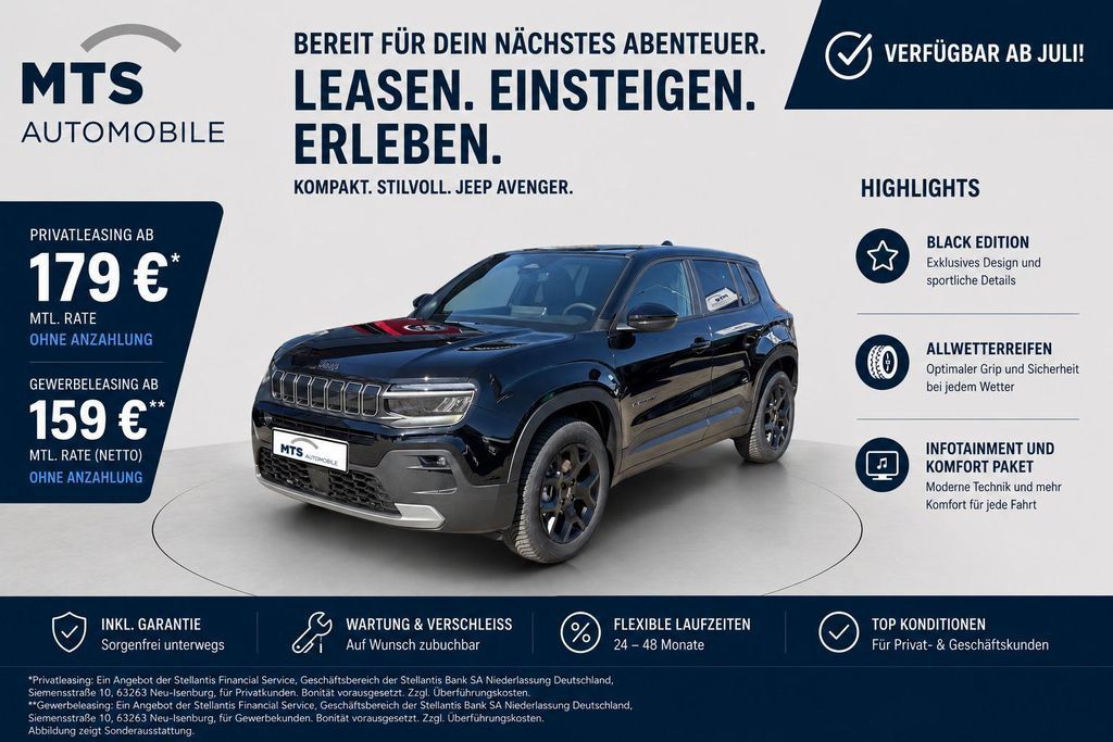Jeep Avenger BLACK EDITION DCT6*Allwetter*Navi*SHZ* Leasing