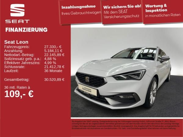 Seat Leon SP FR 1.5 eTSI DSG MATRIX NAVI KEYLESS Leasing
