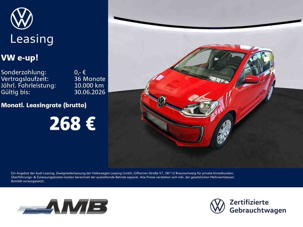 Volkswagen e-up! Navi/Sitzhz/CCS/beheiz.FS/Climatronic/4Tür Leasing