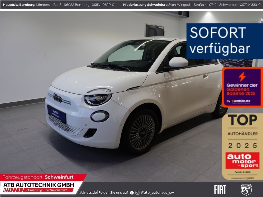 Fiat 500e 42kWh Komfortpaket 97,1 % SOH Apple CarPlay Leasing