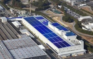Mitsubishi Motors: Altbatterien als Energiespeicher für Fotovoltaikanlage im Werk Okazaki. Bildquelle: Mitsubishi Motors