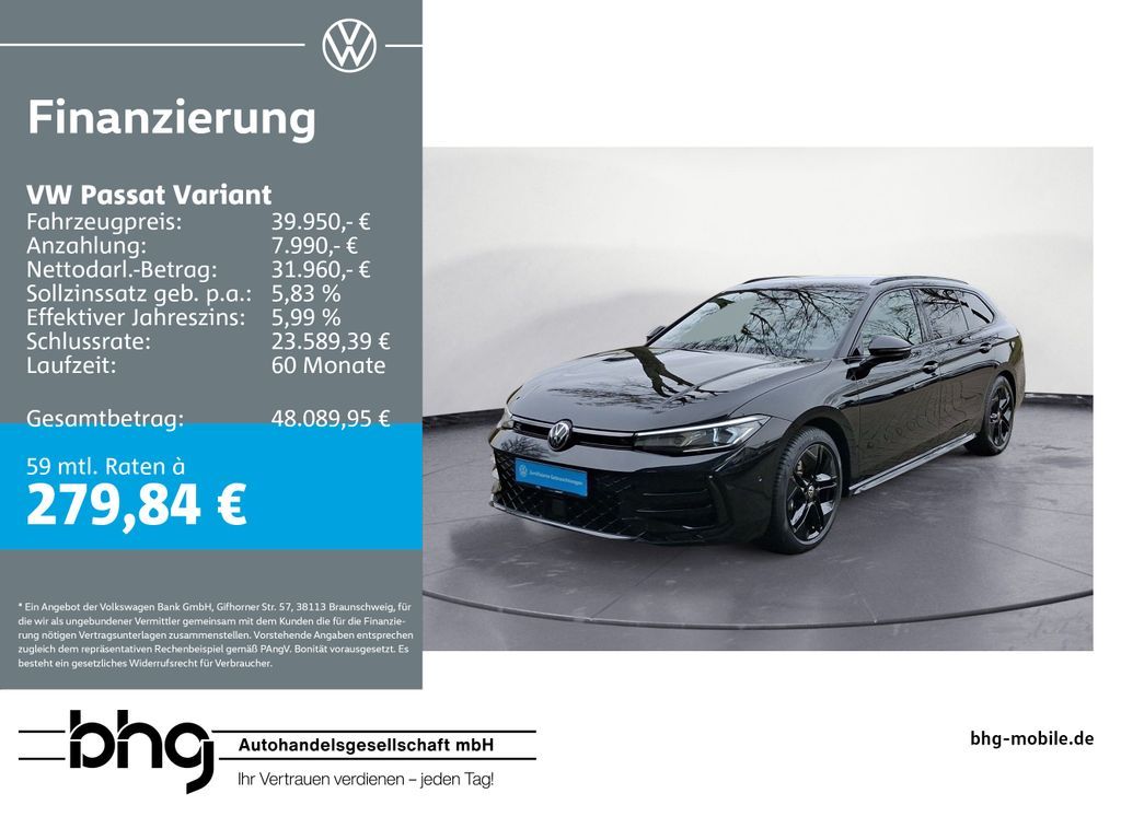 Volkswagen Passat Variant 2.0 TDI SCR 4Motion DSG R-Line #A Leasing
