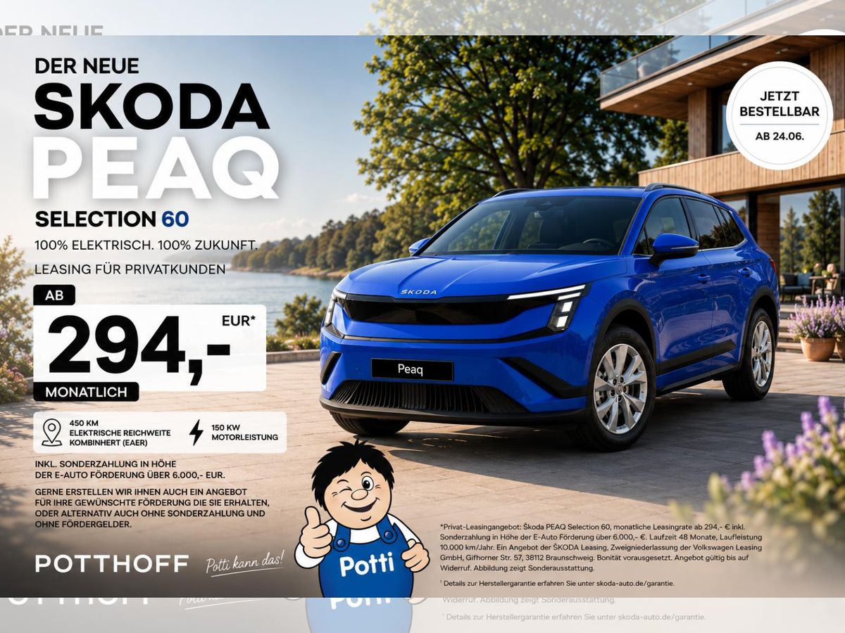 Skoda Peaq SELECTION 60😮‼️NAV ACC KAM WÄRMEP😮‼️ Leasing