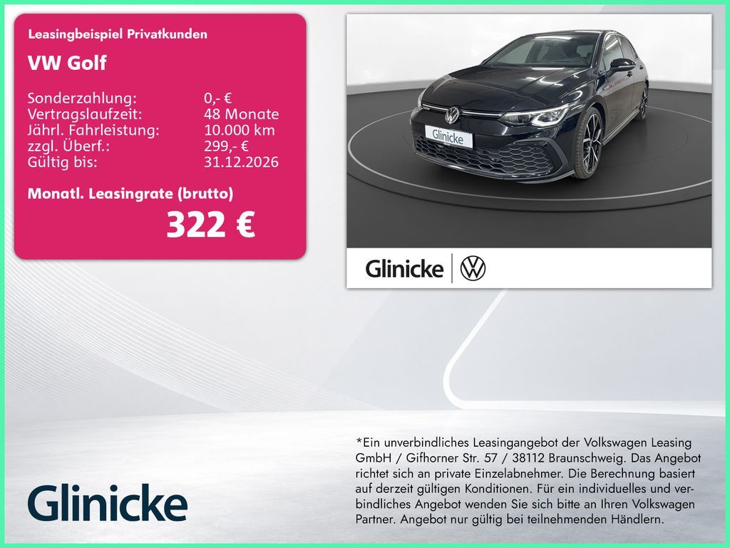 Volkswagen Golf VIII GTD AHK Pano Matrix LM 19