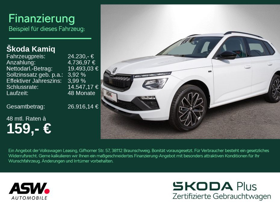 Skoda Kamiq Selection 1.0 TSI DSG LED Navi RFK ACC AHK Leasing