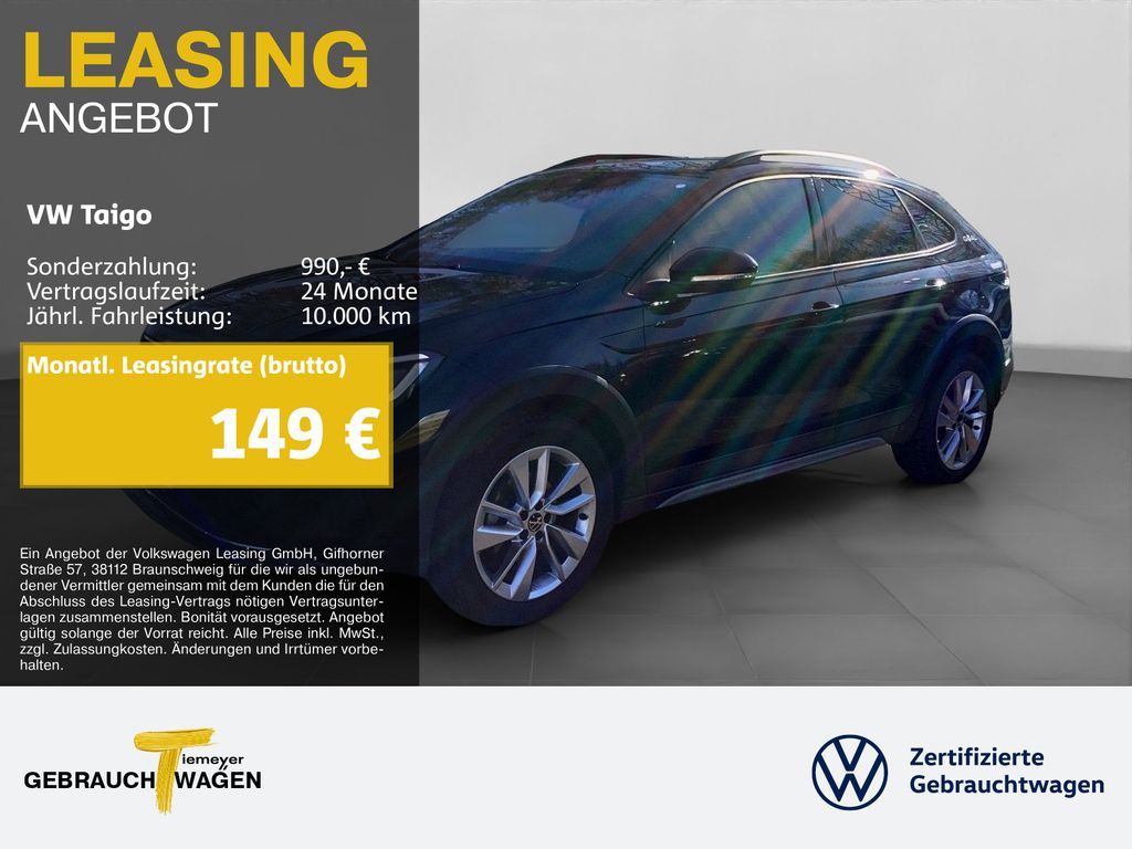 Volkswagen Taigo 1.0 TSI DSG LIFE GOAL ACC NAVI SITZH Leasing