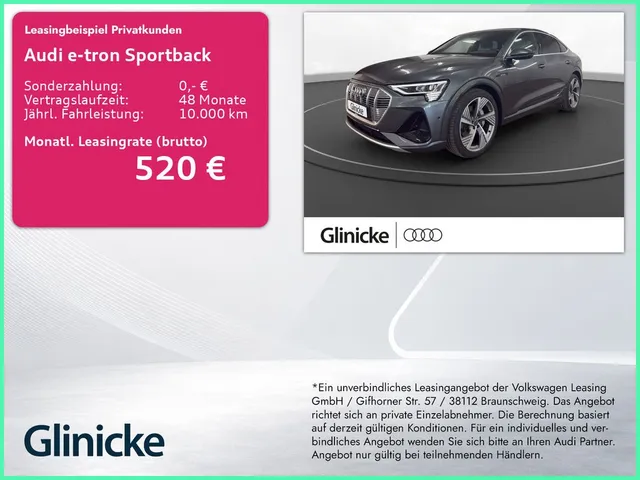 Audi e-tron Sportback 55 qu. S line AHK Pano Matrix L