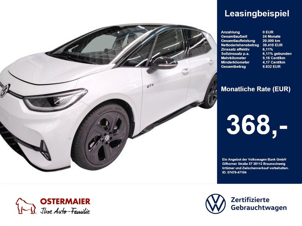 Volkswagen ID.3 GTX 326PS NP.63T ACC.5J-G.WÄRMEPUMPE.AREA-V Leasing