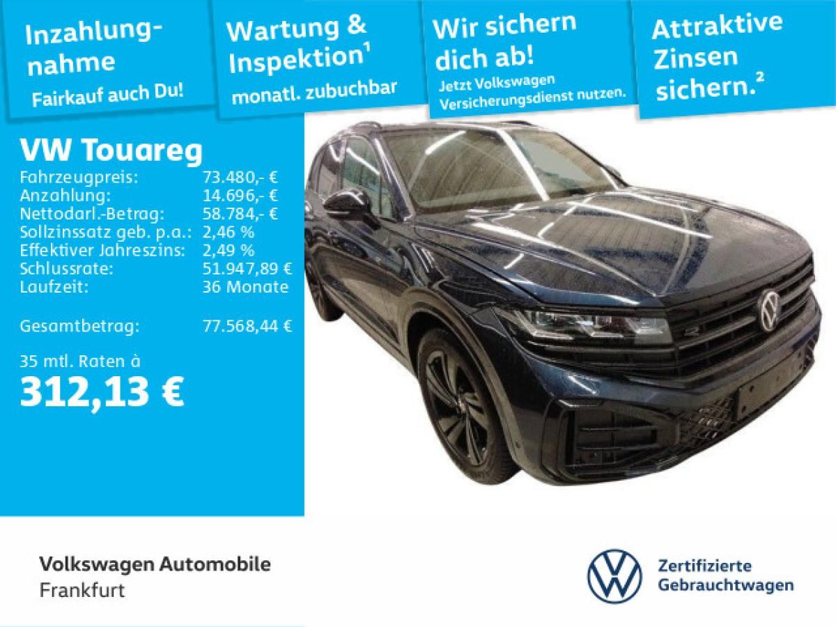 Volkswagen Touareg 3.0 TDI 4Motion R-Line DAB+ IQDrive IQLight EasyOpen&Close Lederpaket Luftfederung Navi BlackStyle K Leasing