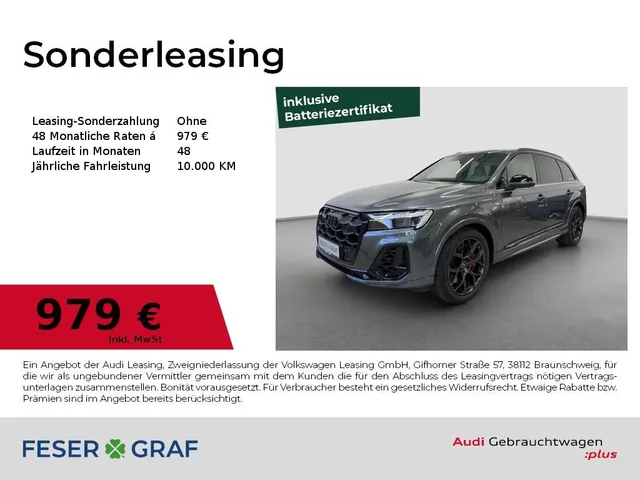Audi Q7 S line 60 TFSI e Pano AHK Matrix B&O HUD 360°