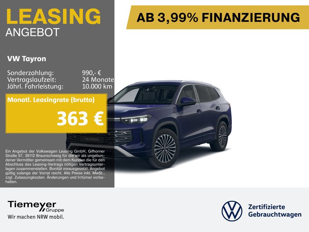 Volkswagen Tayron eHybrid ELEGANCE MATRIX ASSIST HuD AHK Leasing