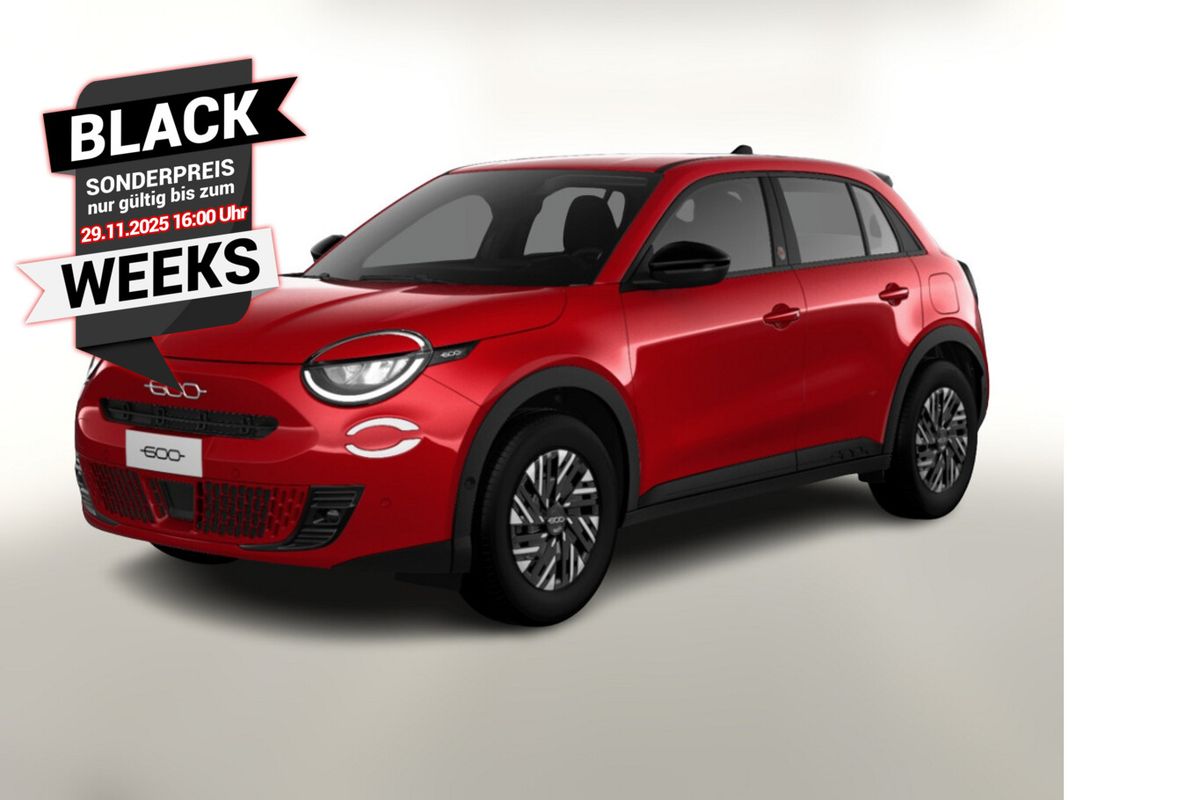 Fiat 600e RED 11kW-OBC PDC Temp CarPlay Wärmepumpe BT Auto-Abo privat Auto-Abo