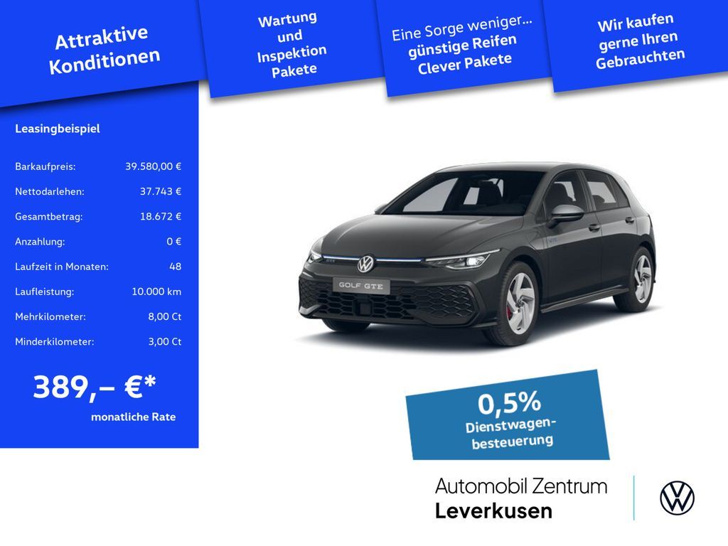 Volkswagen Golf eHybrid GTE LED ACC CARPLAY KAM PDC KLIMA Leasing