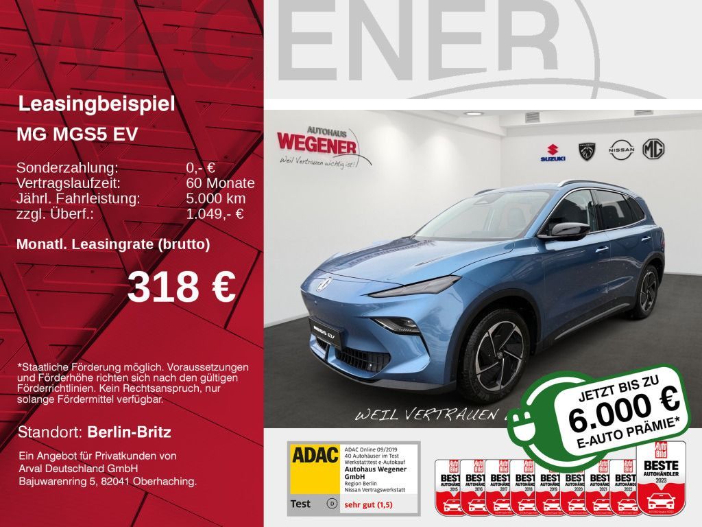 MGS5 EV Luxury Long Range/ WÄPU/ SHZ/ LHZ/ LED Leasing