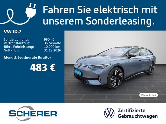 Volkswagen ID.7 ID.7 GTX Tourer 4MOTION AHK NAVI 360° H&K A