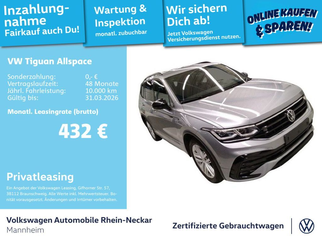 Volkswagen Tiguan Allspace 2.0 TSI R-Line DSG GAR 2029 7-Si Leasing