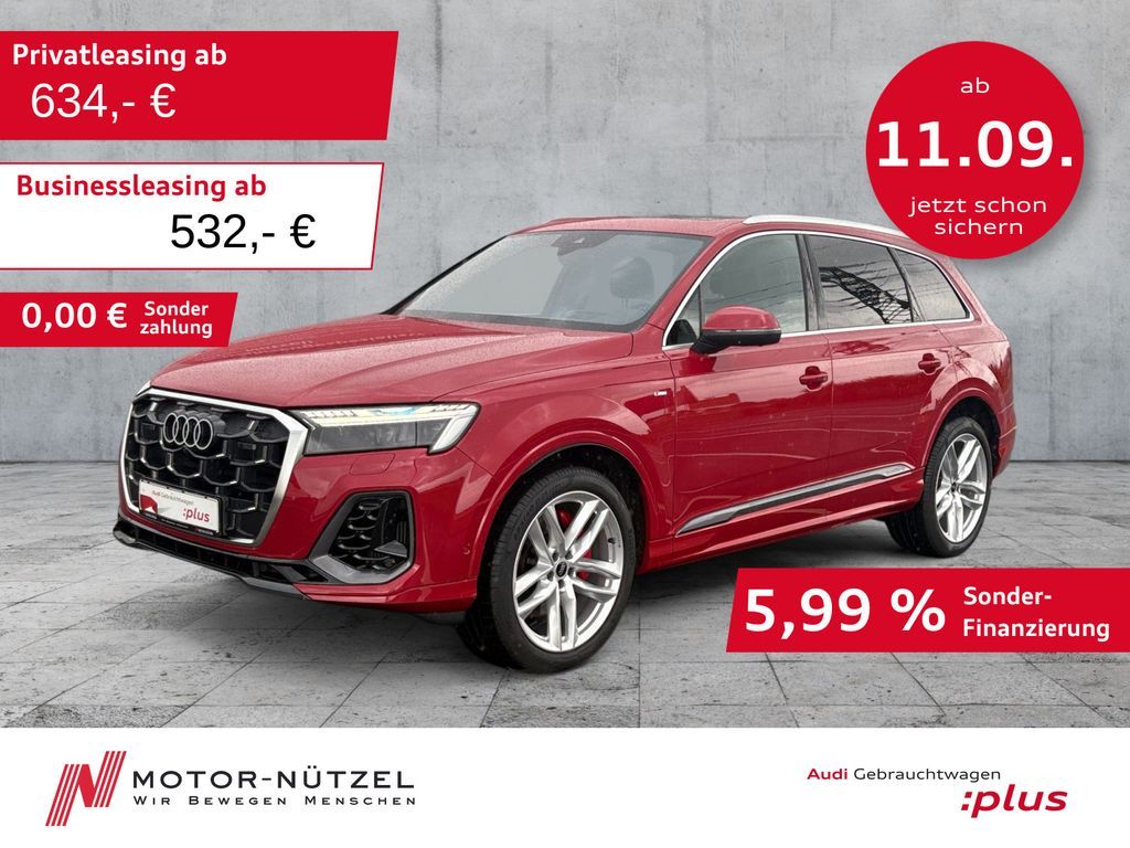 Audi Q7 55 TFSI QU S-LINE MATRIX+HuD+B&O+AIR+AHK+PANO Leasing