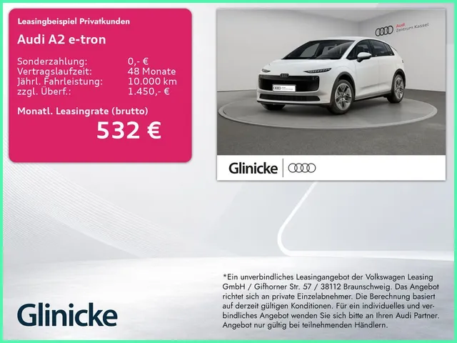Audi A2 e-tron 170 KW NEUBESTELLUNG