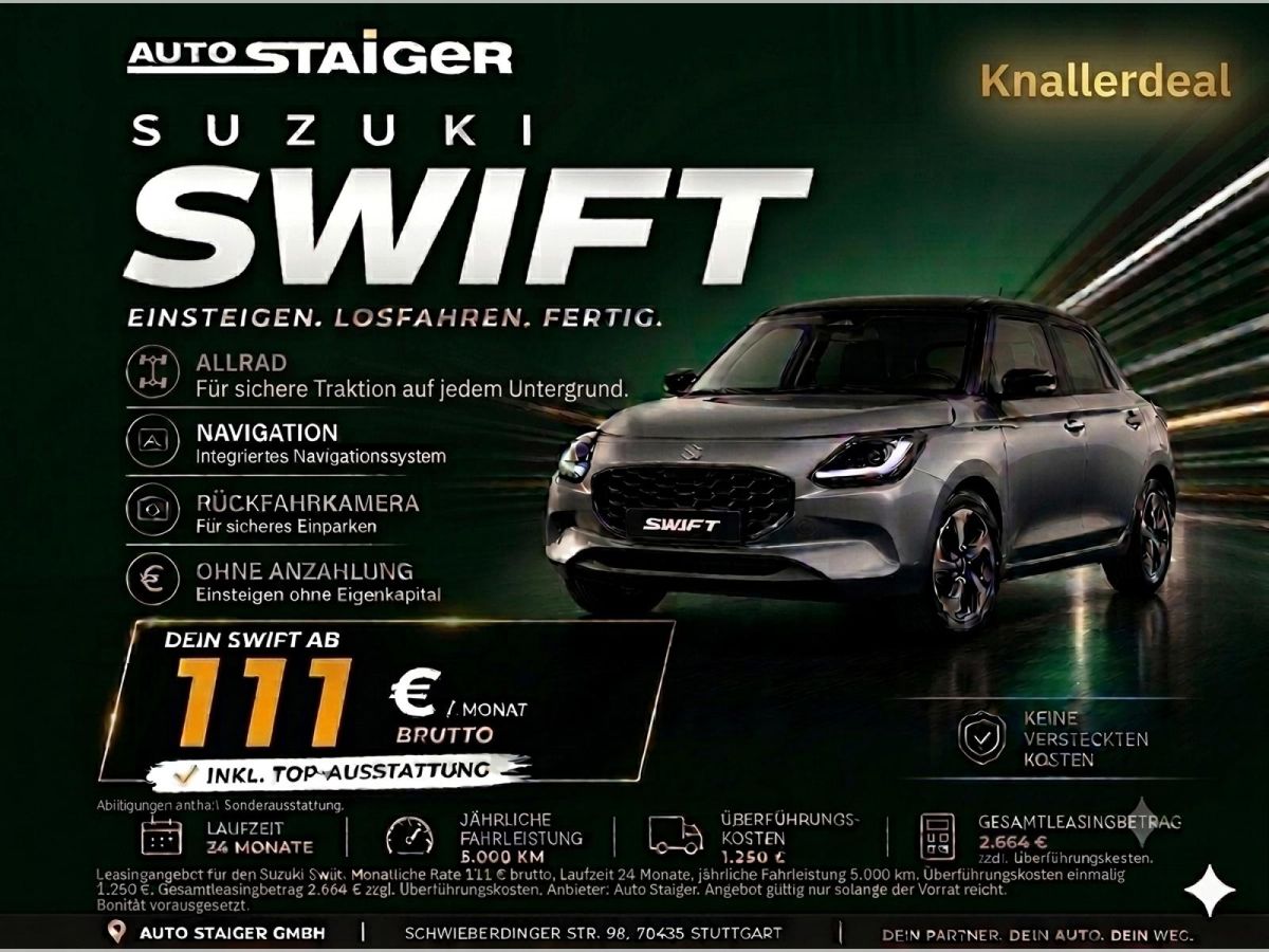 Suzuki Swift Allrad🚗Comfort-Line🔥Premium-Features Leasing