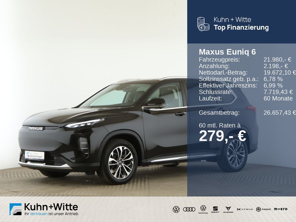 Maxus EUNIQ 6 SUV 70kwh Pano+LED+RFK+SHZ Leasing