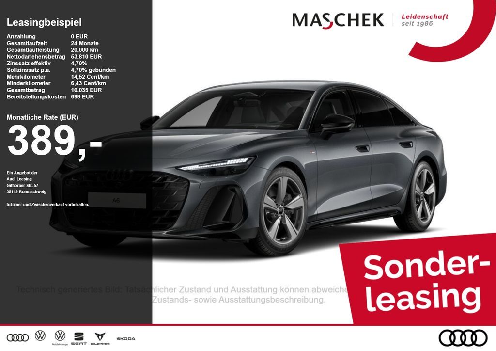 Audi A6 Limousine S line TFSI 2x S line AHK HUD 360° Leasing