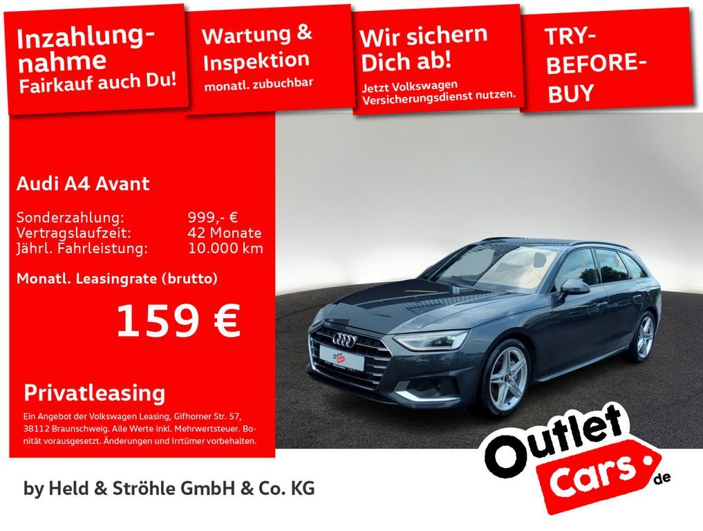 Audi A4 Avant advanced 40TDI 18 LED NAVI PDC SHZ KEYL Leasing