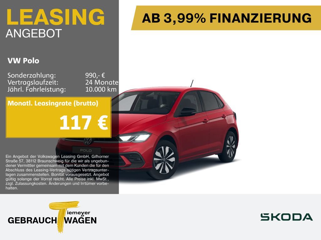 Volkswagen Polo 1.0 TSI DSG GOAL AHK KAMERA ACC NAVI Leasing