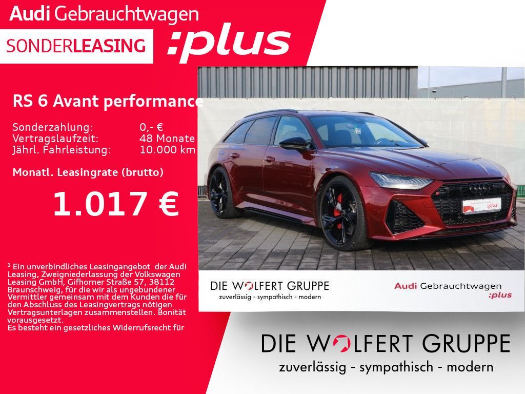Audi RS 6 Avant performance RS-SPORTAGA*STHZ*360°*ACC Leasing