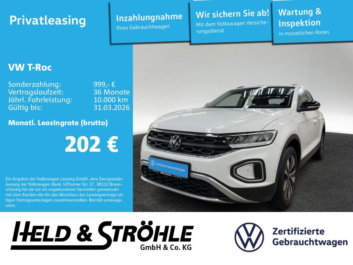 Volkswagen T-Roc Goal 1.0 TSI 17 ACC LED NAVI PDC SHZ Leasing
