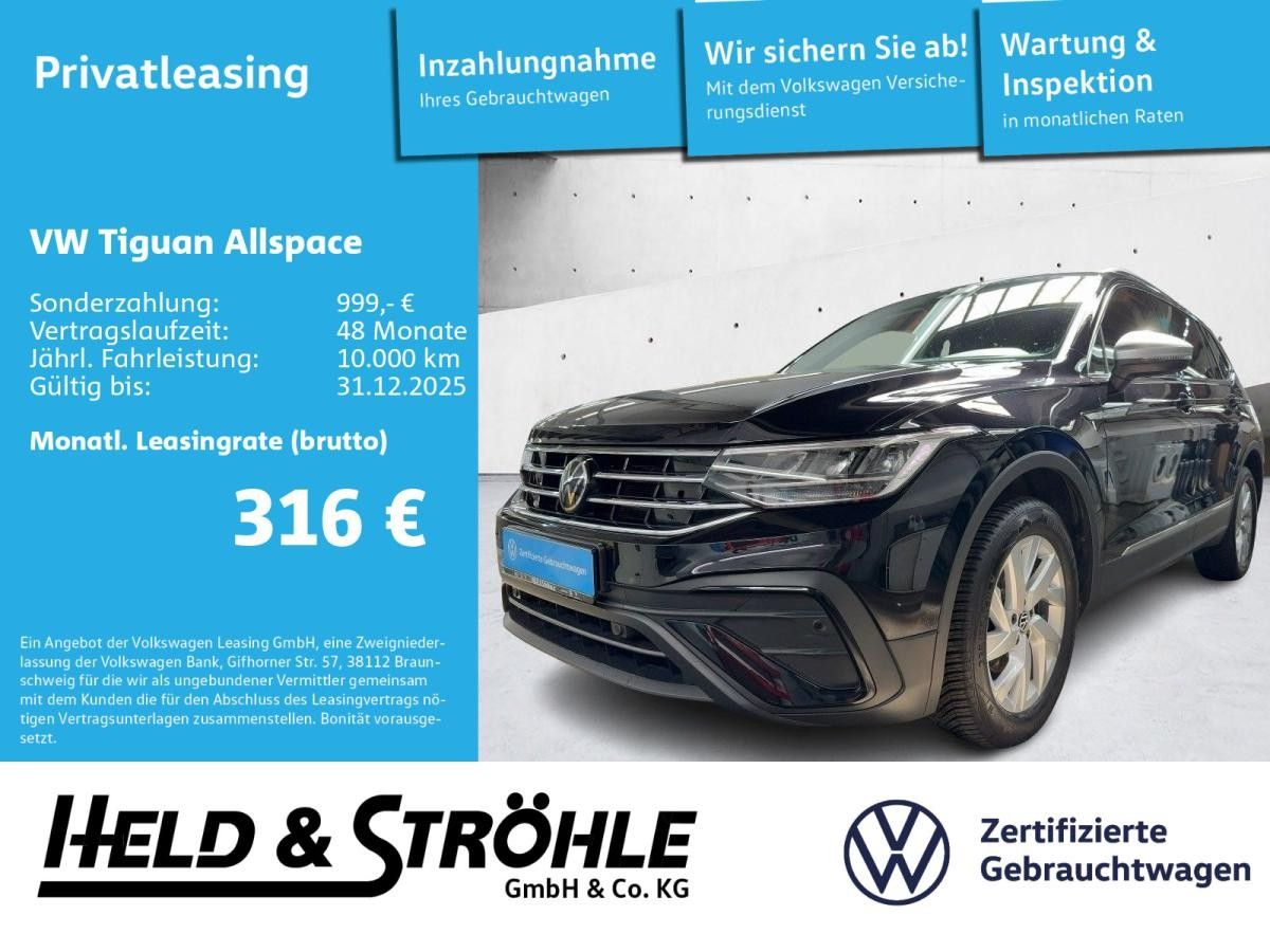 Volkswagen Tiguan Allspace Life 1.5 TSI DSG 7SITZE AHK NAVI Leasing
