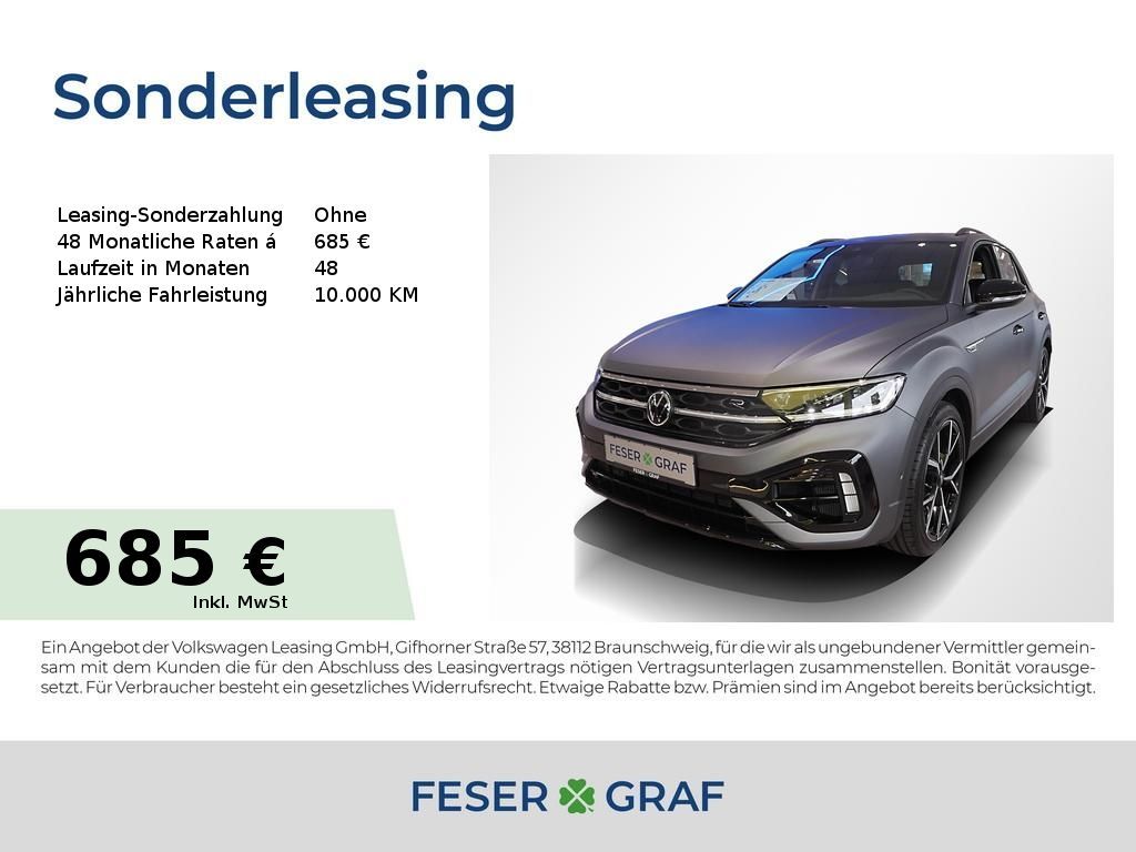 Volkswagen T-Roc R 2.0 TSI 4M Black DSG AHK Leder Pano RüKa Leasing