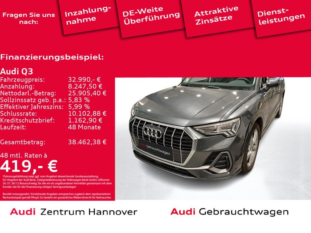 Audi Q3 S line 45 TFSI e AHK virtual DAB Leasing