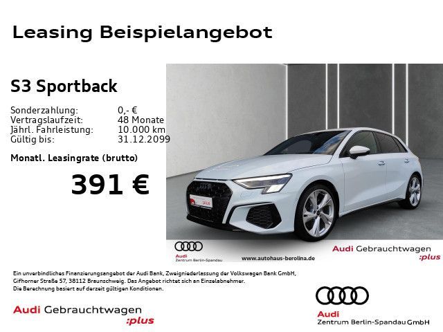 Audi S3 Sportback *MATRIX*B&O*NAV+*Opt.-Schwarz+*ACC* Leasing