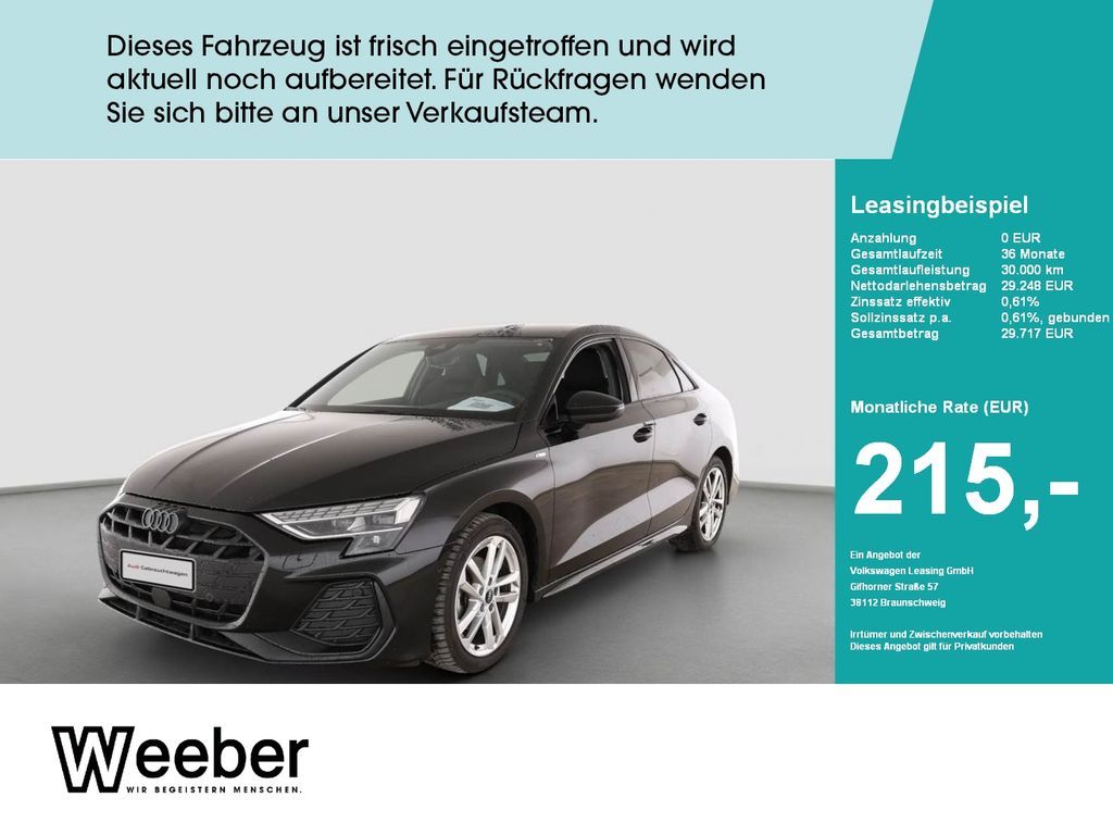 Audi A3 Limousine S line *SHZ*KAMERA*NAVI*LED*BLACKST Leasing