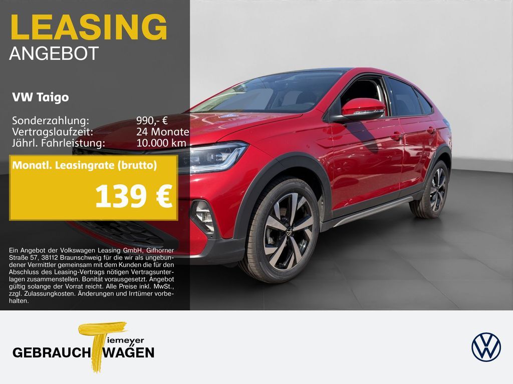 Volkswagen Taigo 1.0 TSI DSG STYLE LM17 NAVI KAMERA PANO Leasing