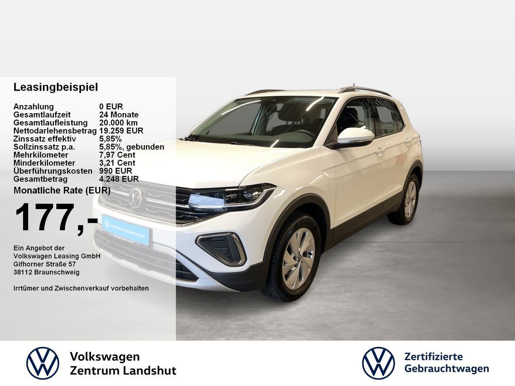 Volkswagen T-CROSS Life 1.0 TSI 2xKlima ACC Fernlichtass. Leasing