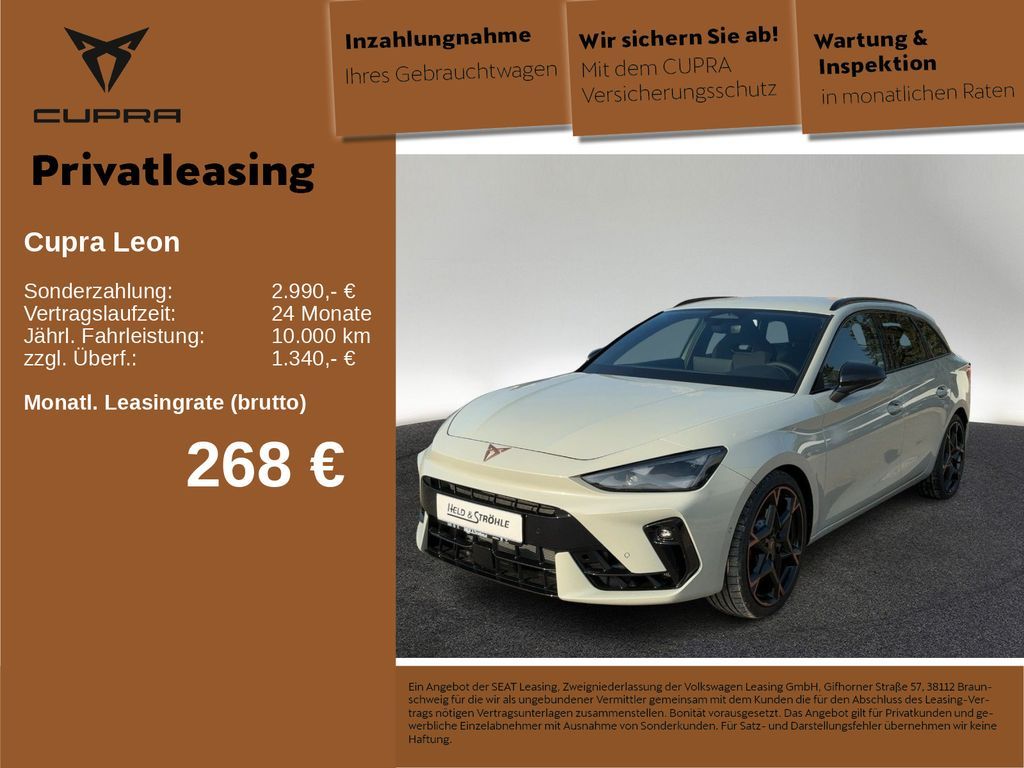 Cupra Leon Sportstourer VZ 2.0 TSI 245 kW 4Drive AHK Leasing