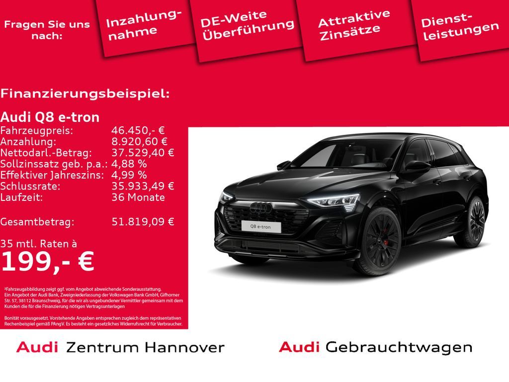 Audi Q8 e-tron S line 50 quattro Matrix B&O Kamera Lu Leasing