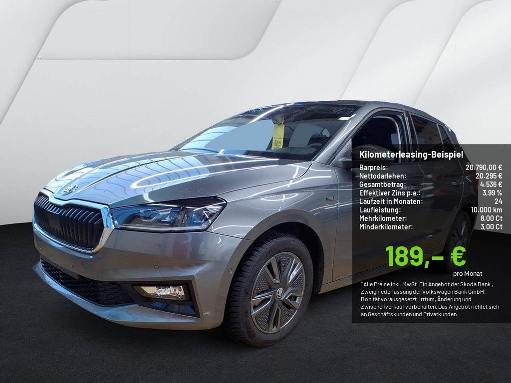 Skoda Fabia 1.0 TSI Tour KLIMA PDC SHZ KAMERA LED Leasing