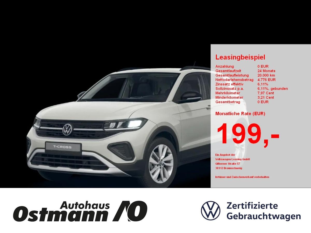 Volkswagen T-Cross 1.0 TSI Goal LED SHZ APP-Connect Leasing