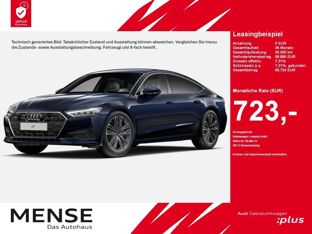 Audi A7 Sportback 50 TFSI e quattro S tronic AHK|HUD Leasing