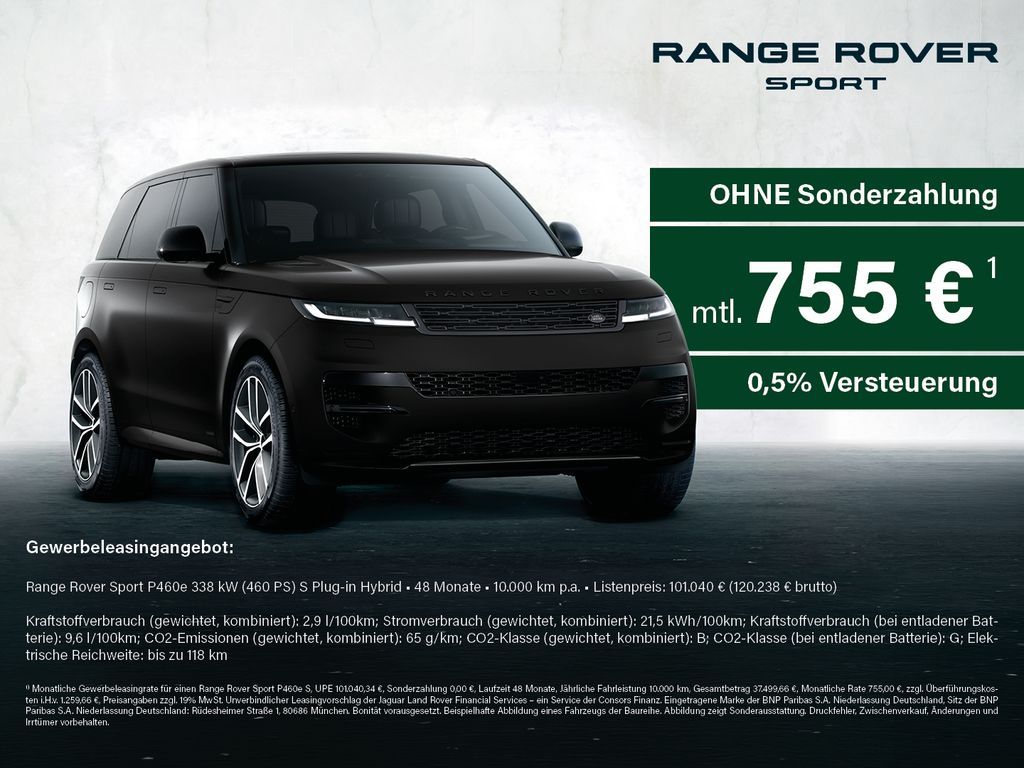 Land Rover Range Rover Sport P460e S MOMENTUM SQUARE ACC UP Leasing