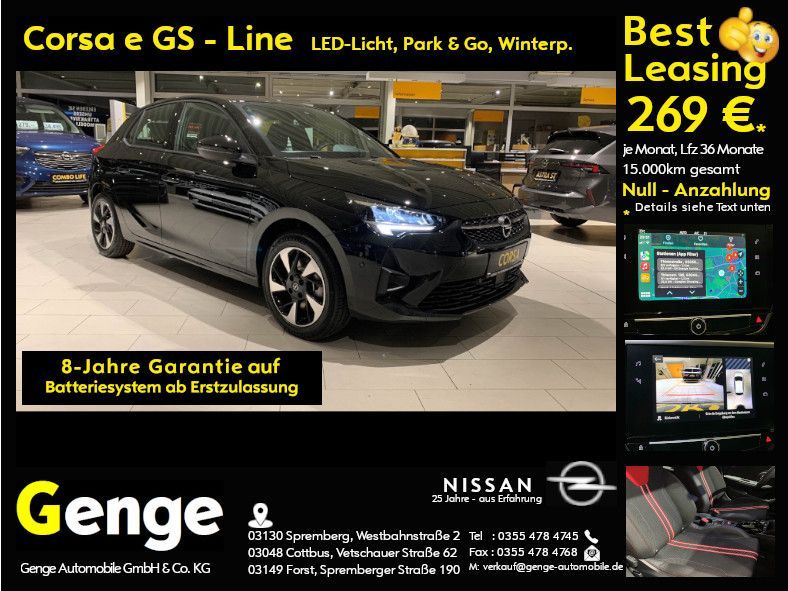 Opel Corsa-e GS Line,11-KW-Lader,Park & Go Plus,Sitz& Leasing