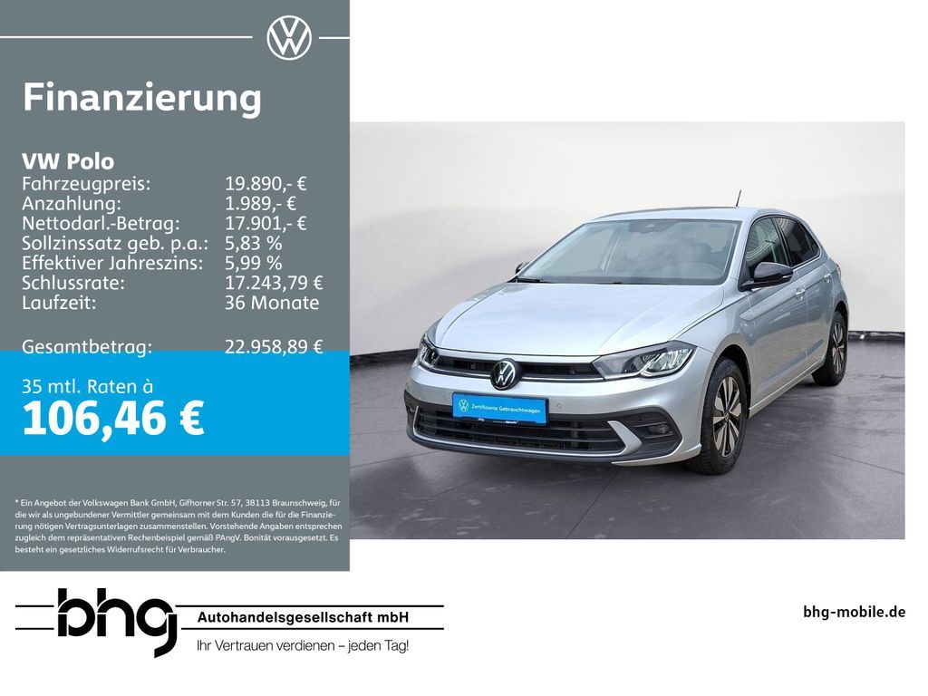 Volkswagen Polo 1.0 TSI DSG GOAL #KAMERA #AHK #ACC #APP-CON Leasing