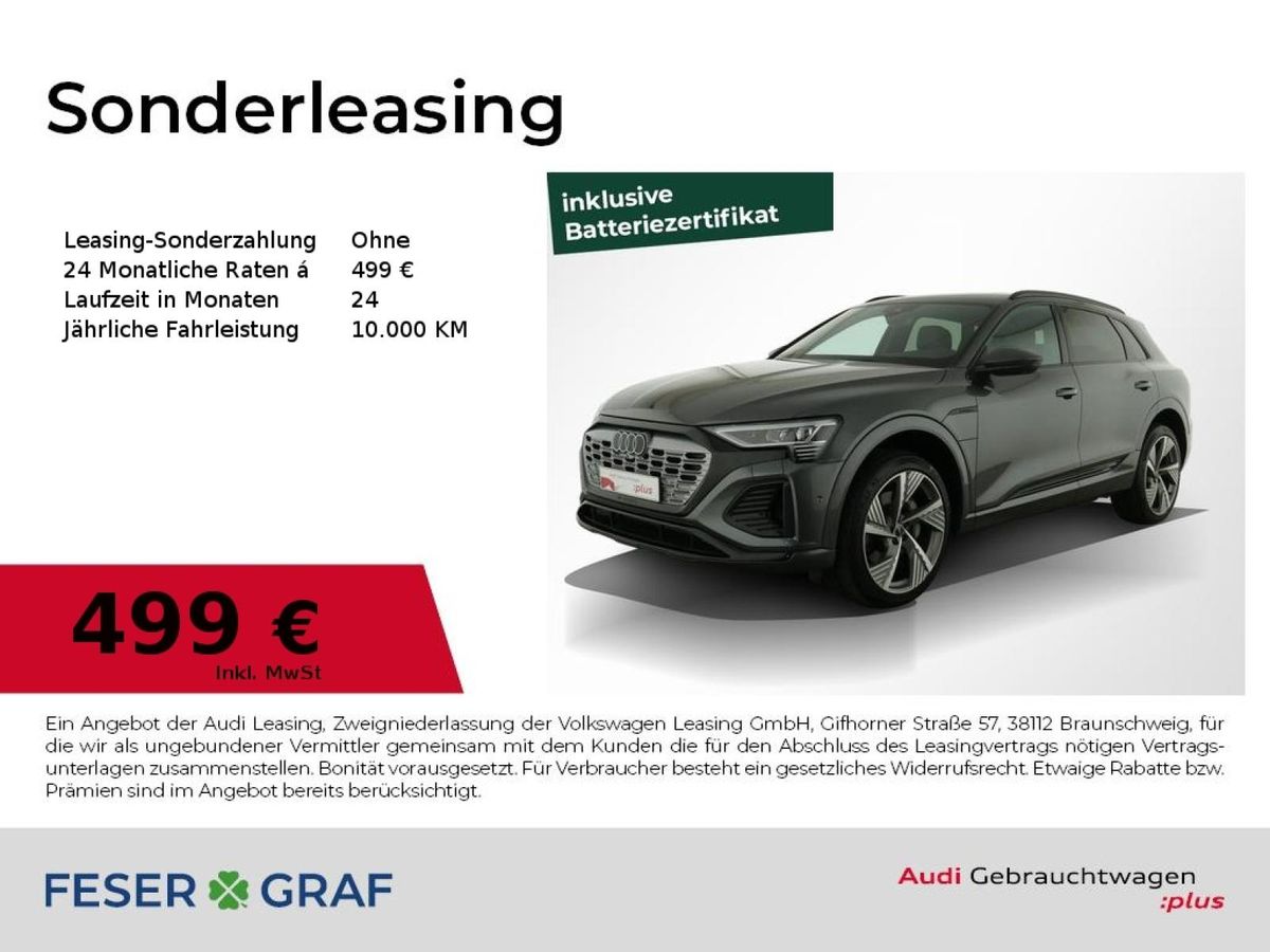Audi Q8 e-tron 50 S line quattro AHK/ Panorama/ B&O Leasing