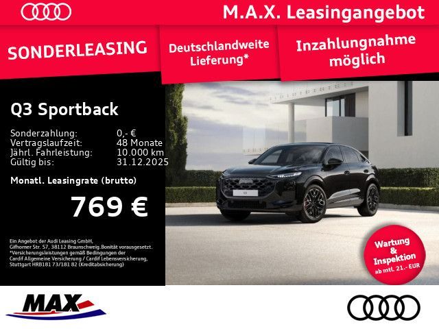 Audi Q3 Sportback TFSI quattro S-LINE+AHK+TECH-PLUS Leasing